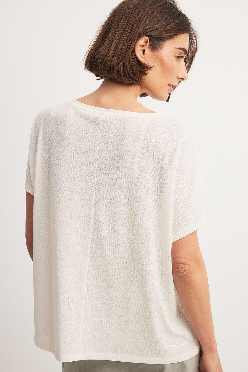 Sheer Kimono Sleeve T-shirt Offwhite Product Image