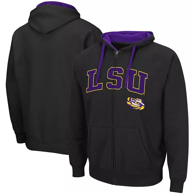 Men's Colosseum Black LSU Tigers Big & Tall Full-Zip Hoodie, Size: 5XB Product Image