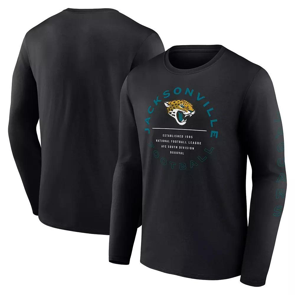 Men's Fanatics Black Jacksonville Jaguars Stat Sheet Long Sleeve T-Shirt,  Product Image