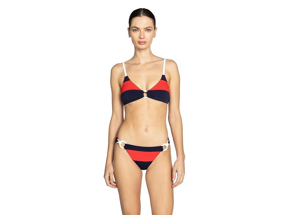 Womens Babe Striped Triangle Bikini Top Product Image