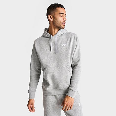 Men's Nike Sportswear Club Fleece Pullover Hoodie, Size: Medium, Grey Heather Product Image