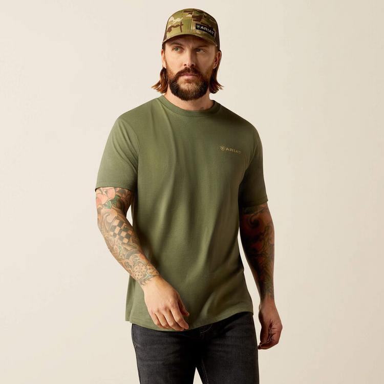 Ariat® Men's S/S Surplus Green Duck T-Shirt Product Image