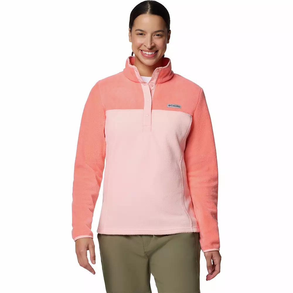 Women's Columbia Benton Springs Pullover Jacket, Size: Large, Pink Sand Alpenglow Product Image