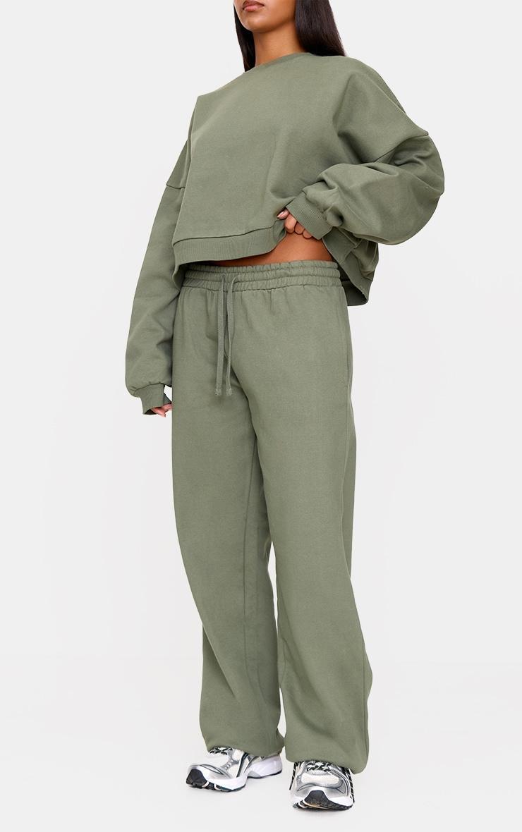 Olive Premium Straight Leg Sweatpants Product Image