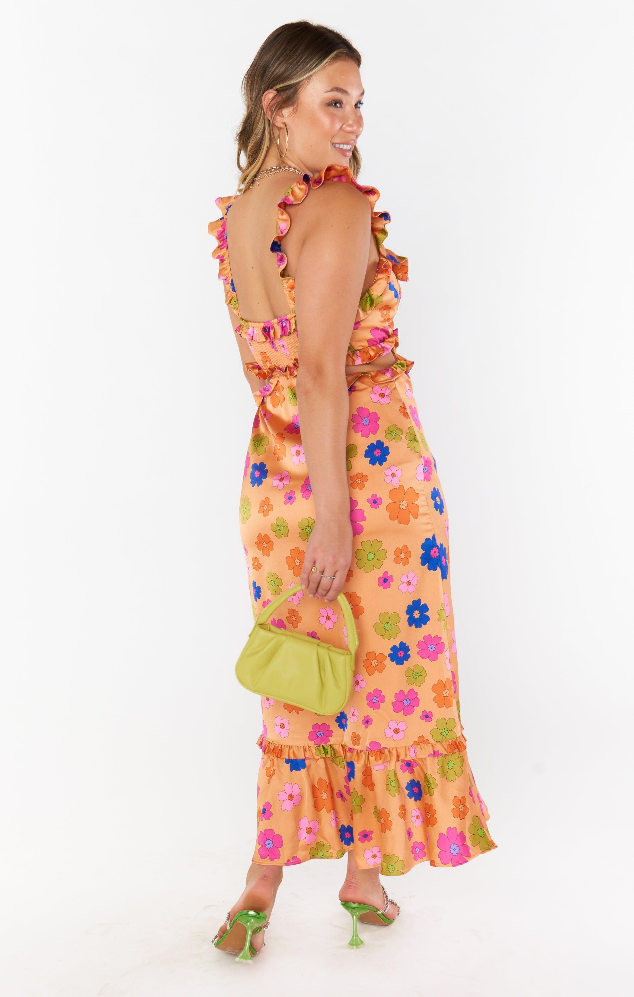 Lane Midi Dress ~ Poppin Poppy Product Image