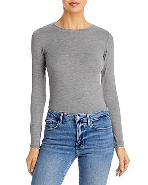 Soft Touch Flat-Edge Long-Sleeve Crewneck Top Product Image