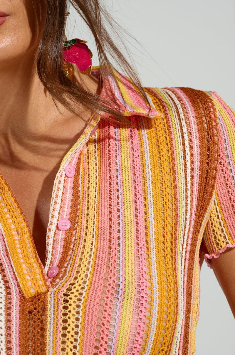 PALOMA KNIT COLLARED TOP Product Image