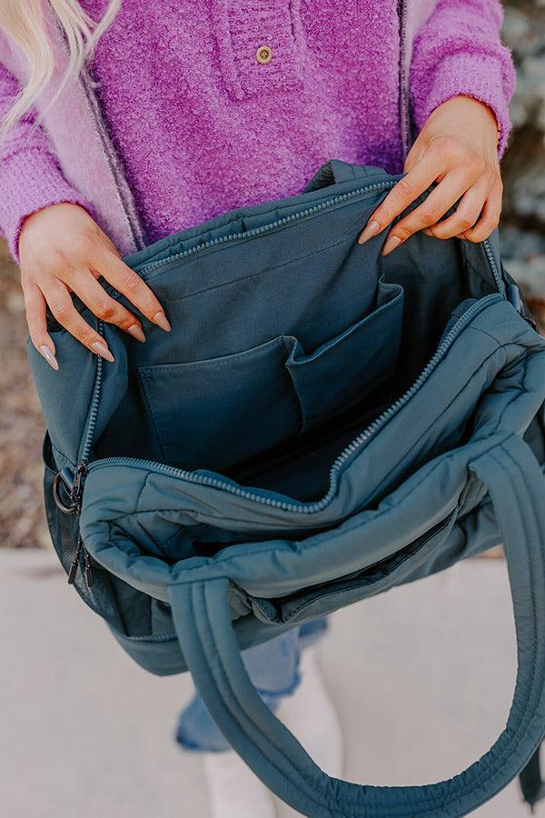 Slow Your Roll Tote In Teal Product Image