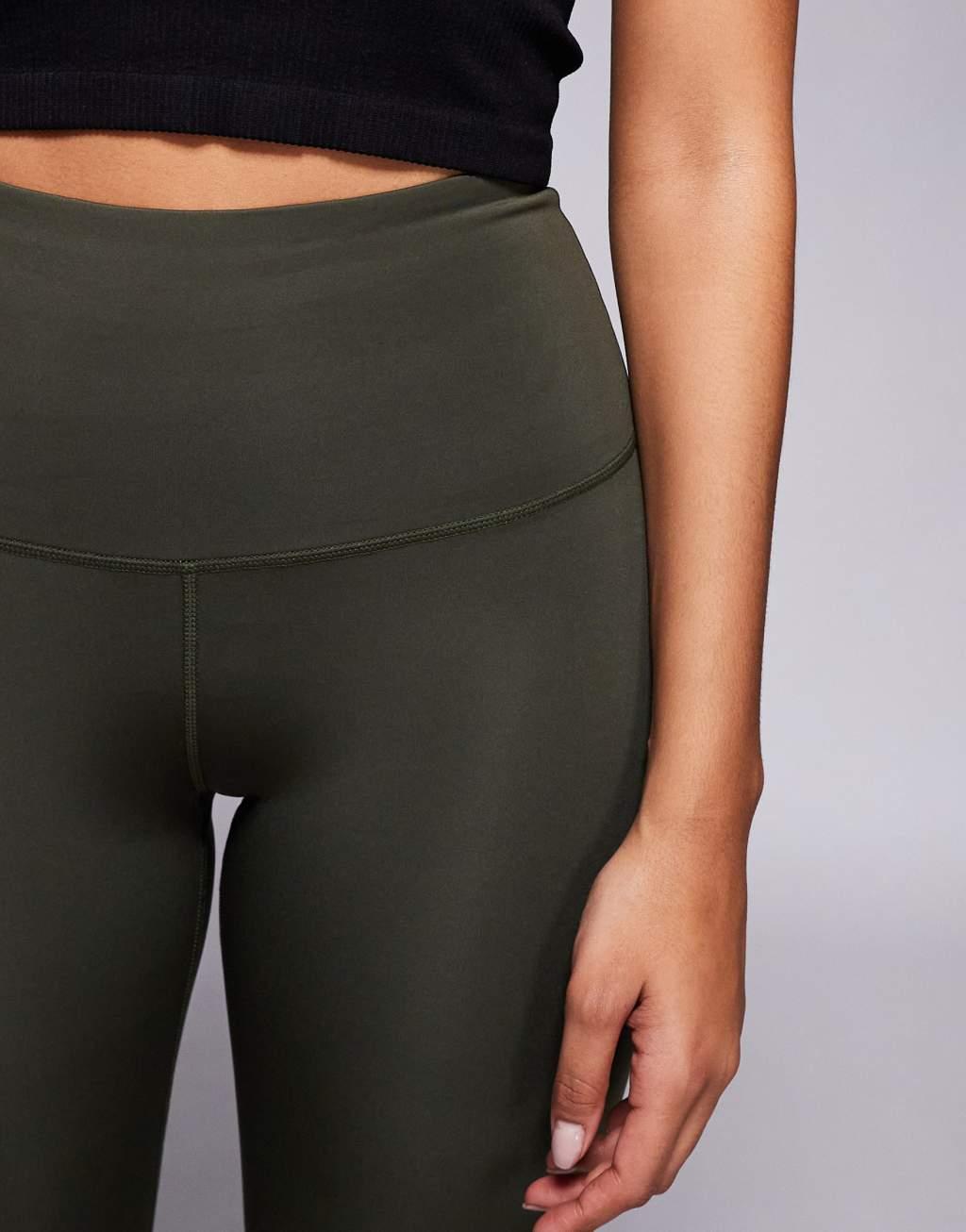 4505 Hourglass Icon bum sculpt gym leggings with inner pocket in dark green  Product Image