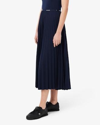 Long Pleated Elasticated Waist Skirt Product Image