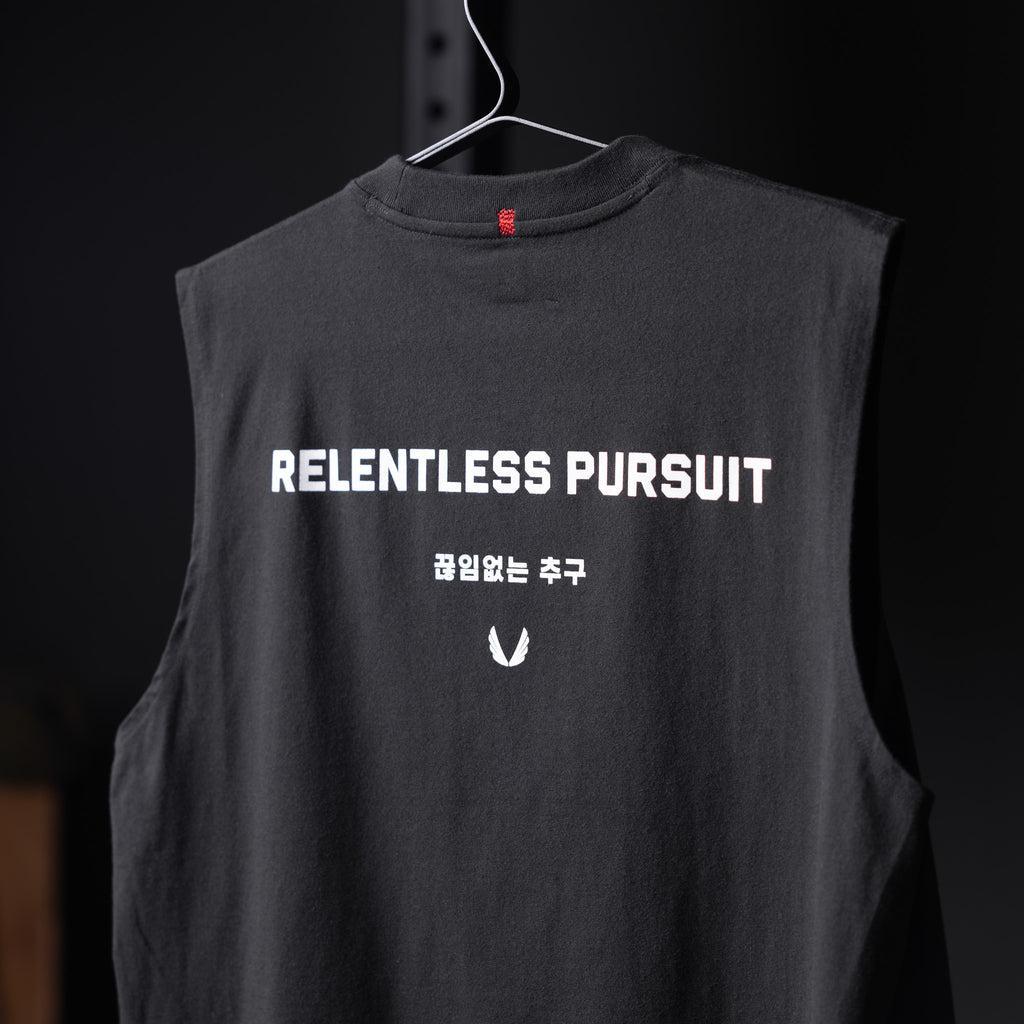 0807. Tech Essential™ Relaxed Cutoff - Black "RP Wings Stack" Product Image