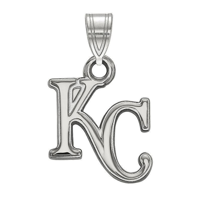 LogoArt 10k White Gold Kansas City Royals Small Pendant, Womens 10k Whgold Product Image