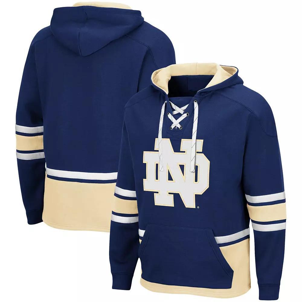 Men's Colosseum Navy Notre Dame Fighting Irish Lace Up 3.0 Pullover Hoodie,  Product Image