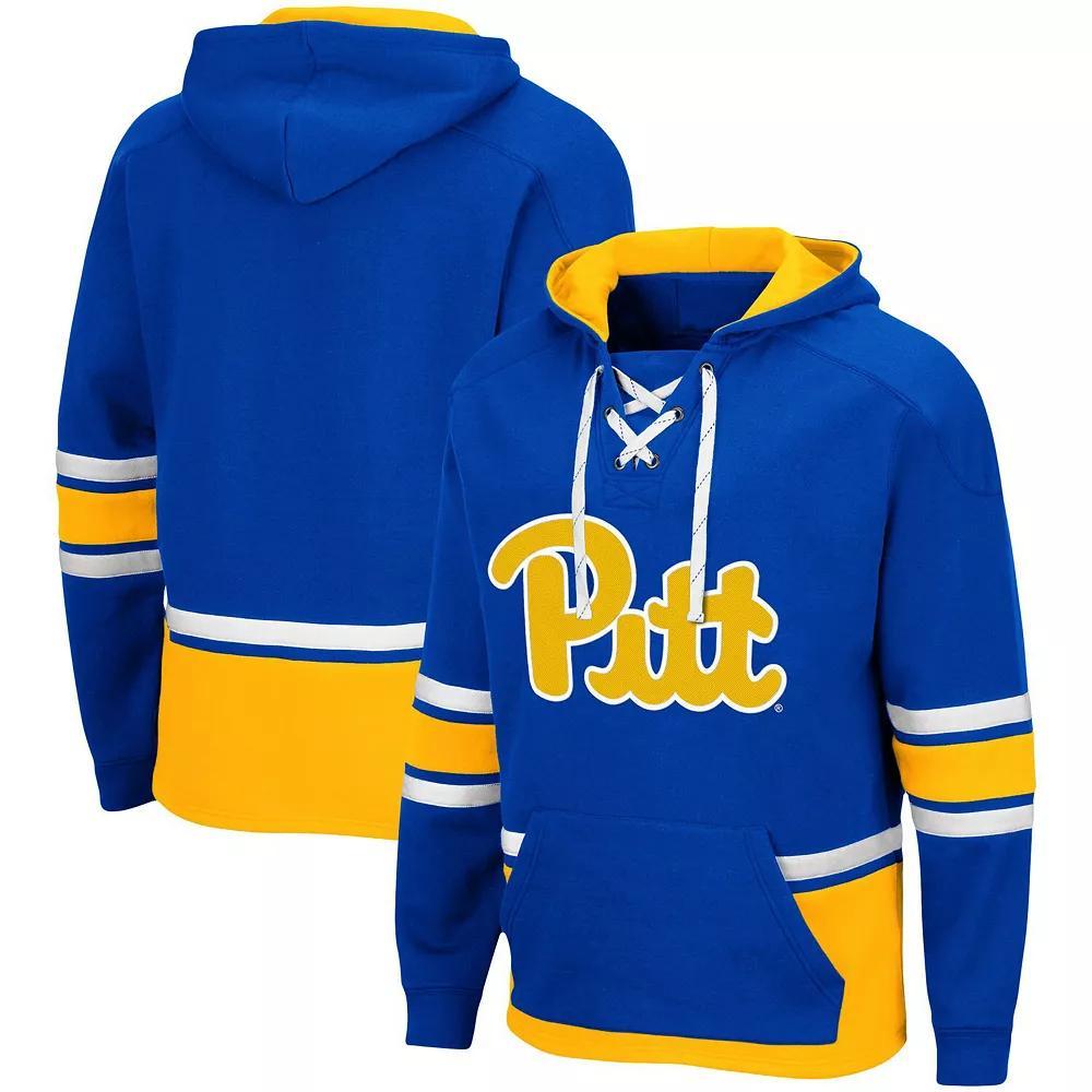 Men's Colosseum Royal Pitt Panthers Lace Up 3.0 Pullover Hoodie, Size: Medium, Blue Product Image