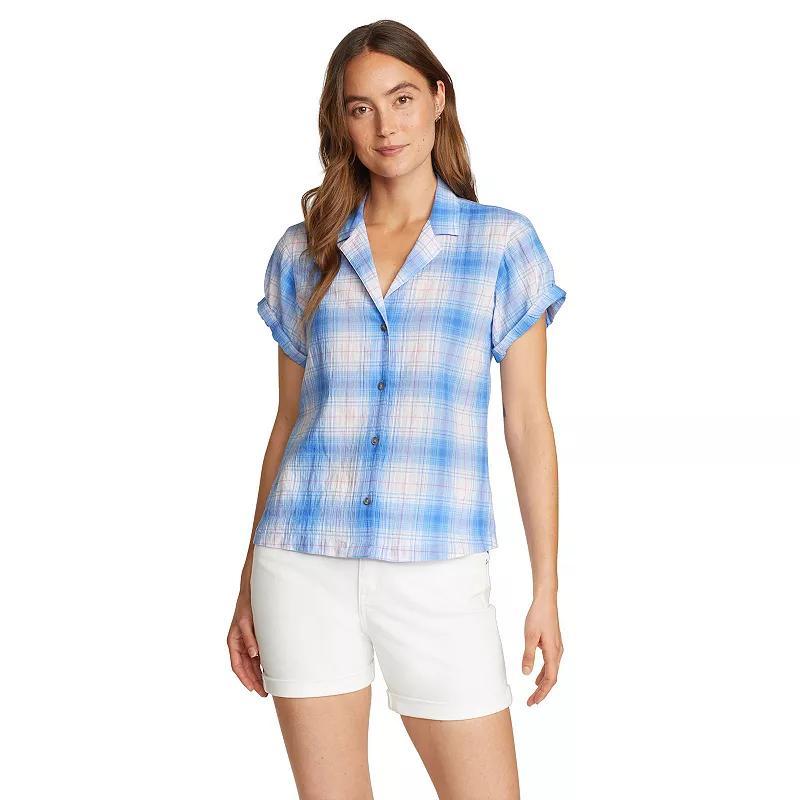 Womens Eddie Bauer Packable Camp Shirt White Product Image