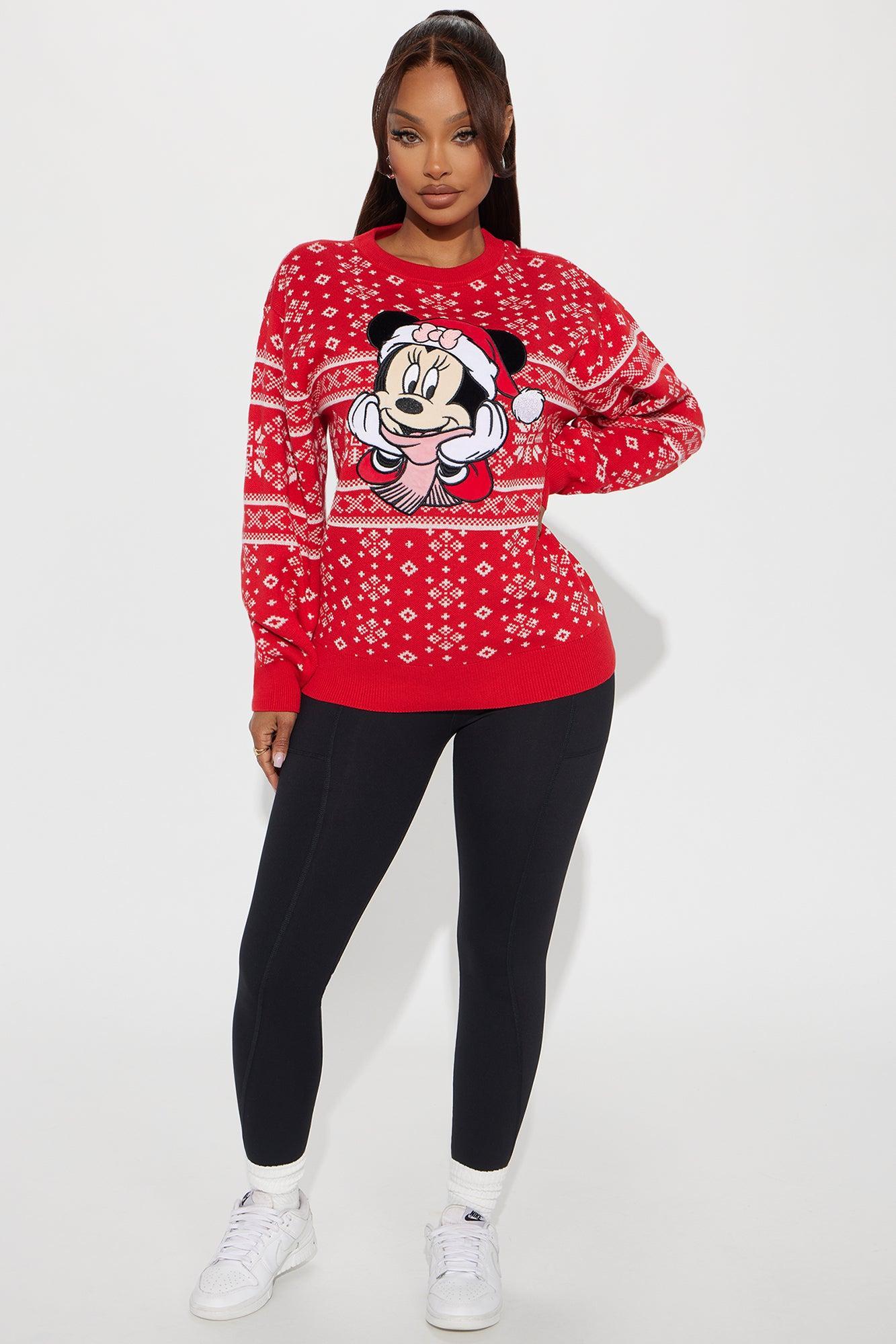 Minnie Mouse Santa Hat Sweater - Red/combo Product Image