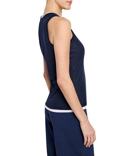 NIC + ZOE Gauzy Double Layer Round Neck Sleeveless Double Layer Tank Product Image