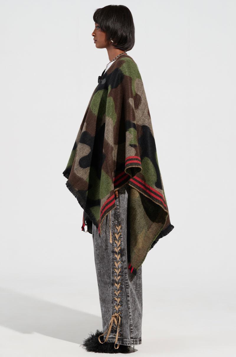 YOU CAN'T SEE ME CAMO PONCHO Product Image