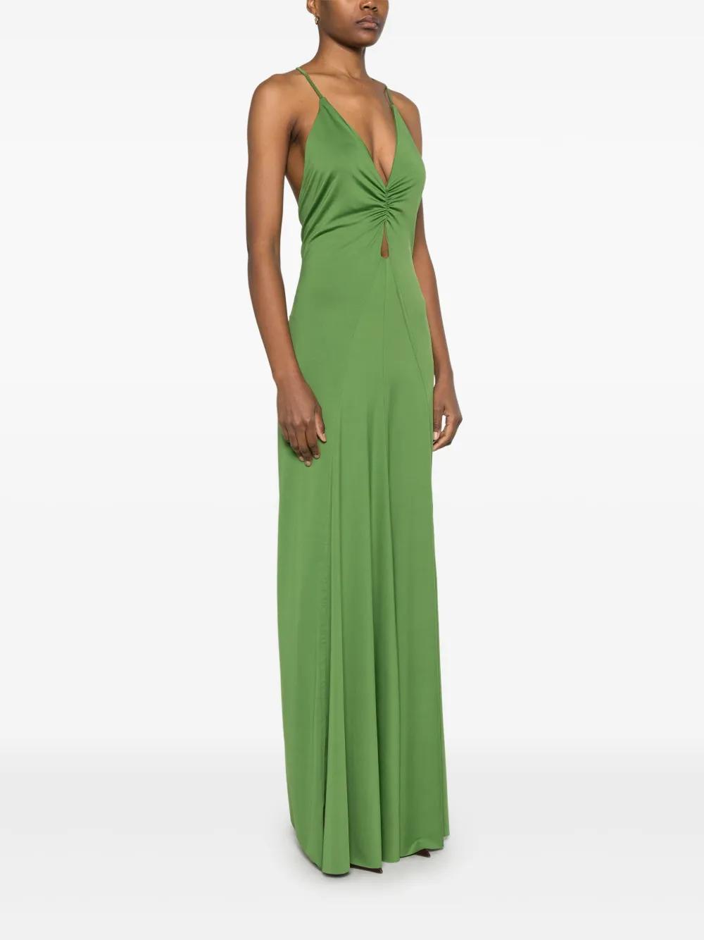 V-neck ruched gown Product Image