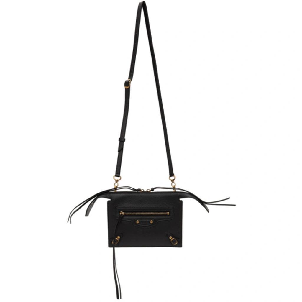 Neo Classic Black Leather Crossbody Bag Product Image