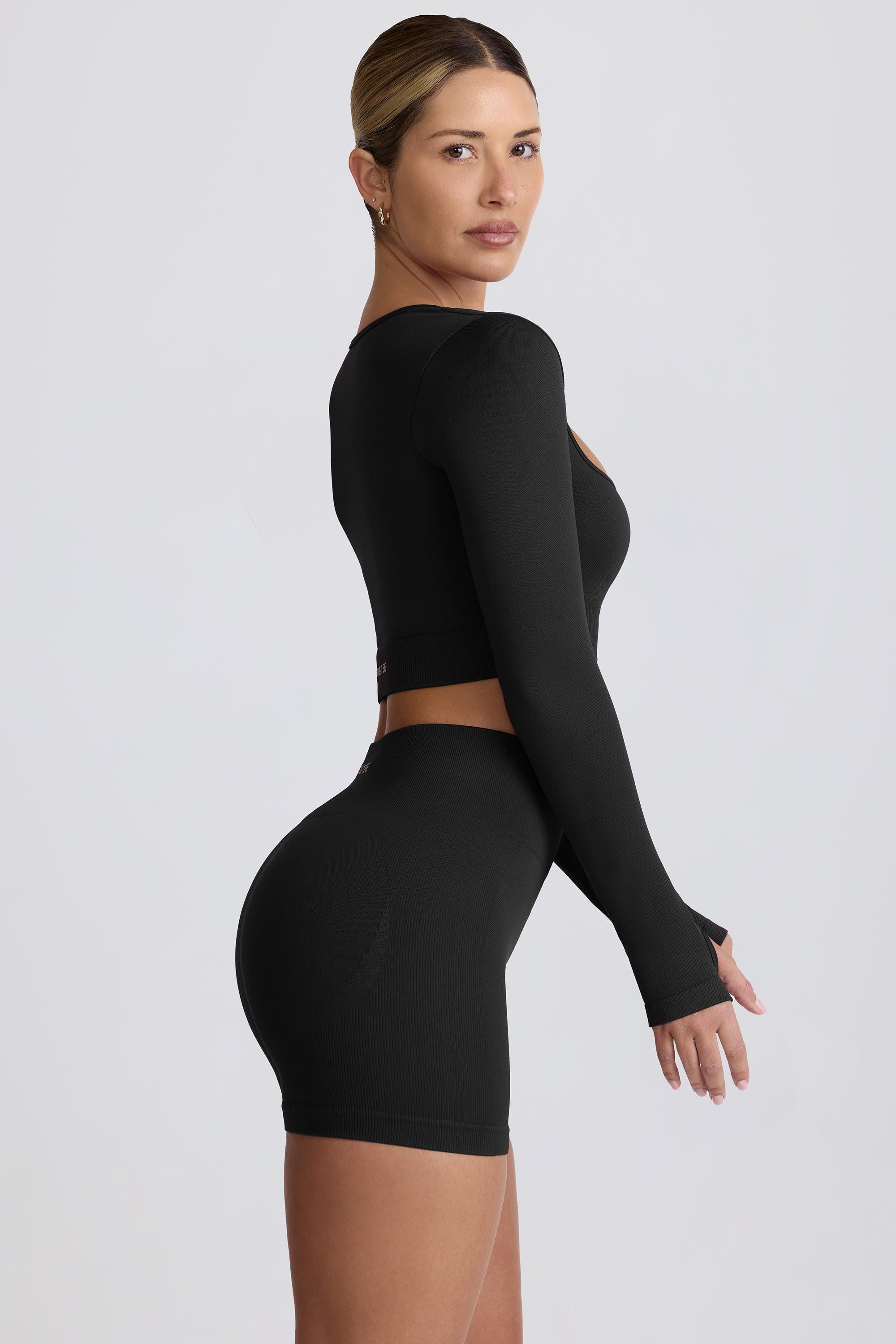 Super Sculpt Seamless High-Waist Mini Shorts in Black Product Image