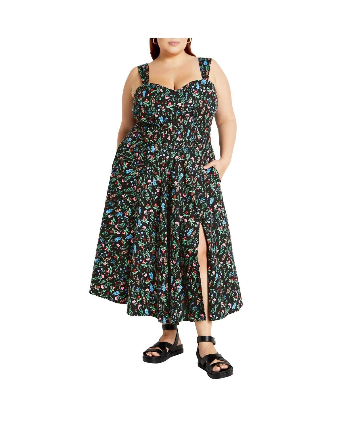 City Chic Womens Marylou Print Dress Product Image