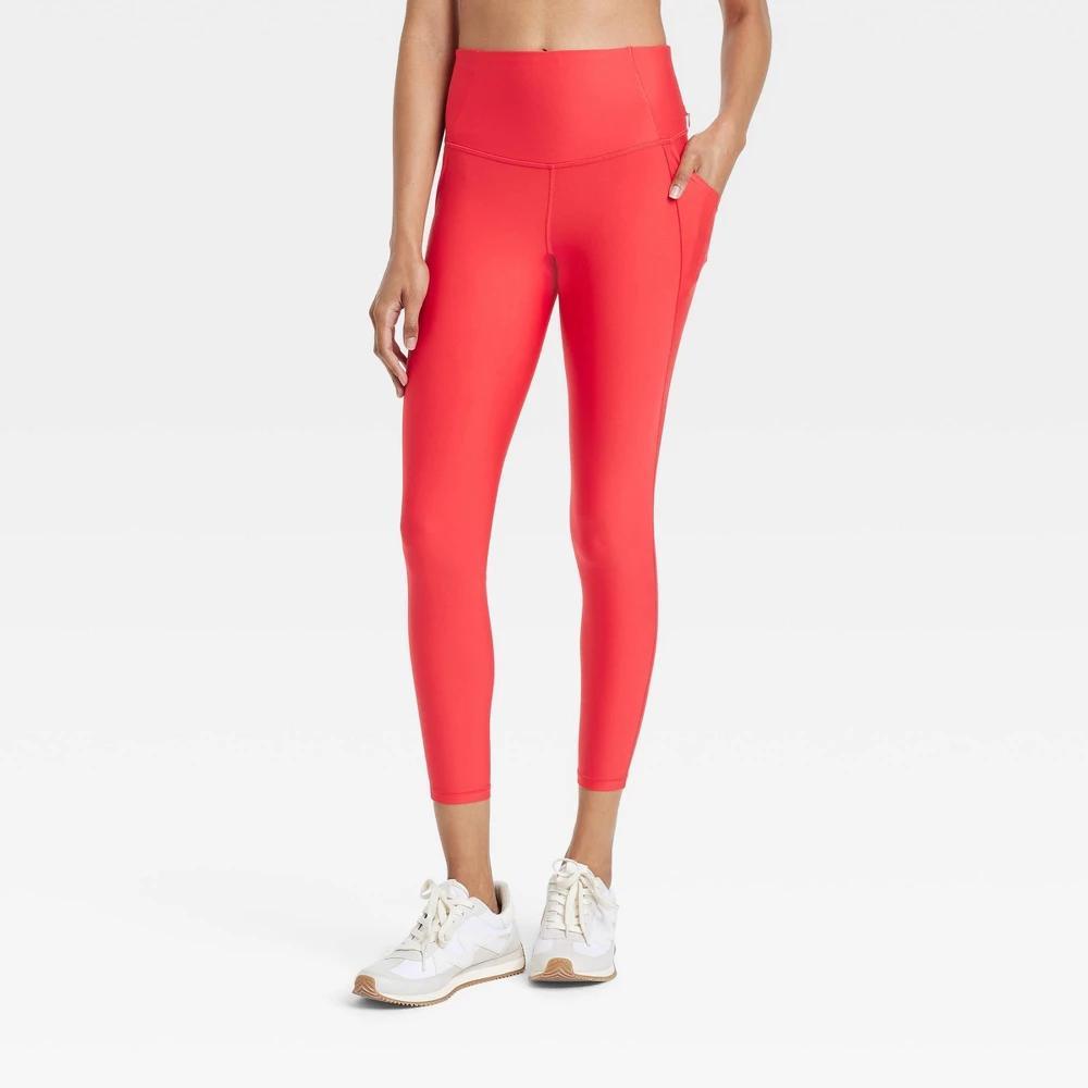 Women's Effortless Support High-Rise Pocketed 7/8 Leggings - All In Motion™ L: Moisture Wicking, Quick Drying Product Image
