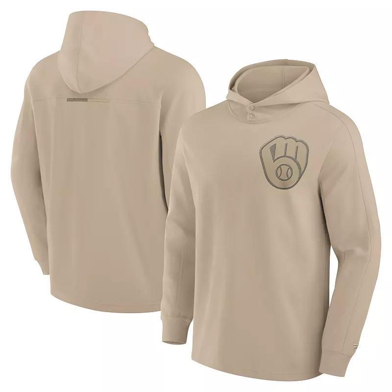 Men's Fanatics Signature Khaki St. Louis Cardinals Elements Lightweight Fleece Hoodie, Adult Unisex,  Product Image