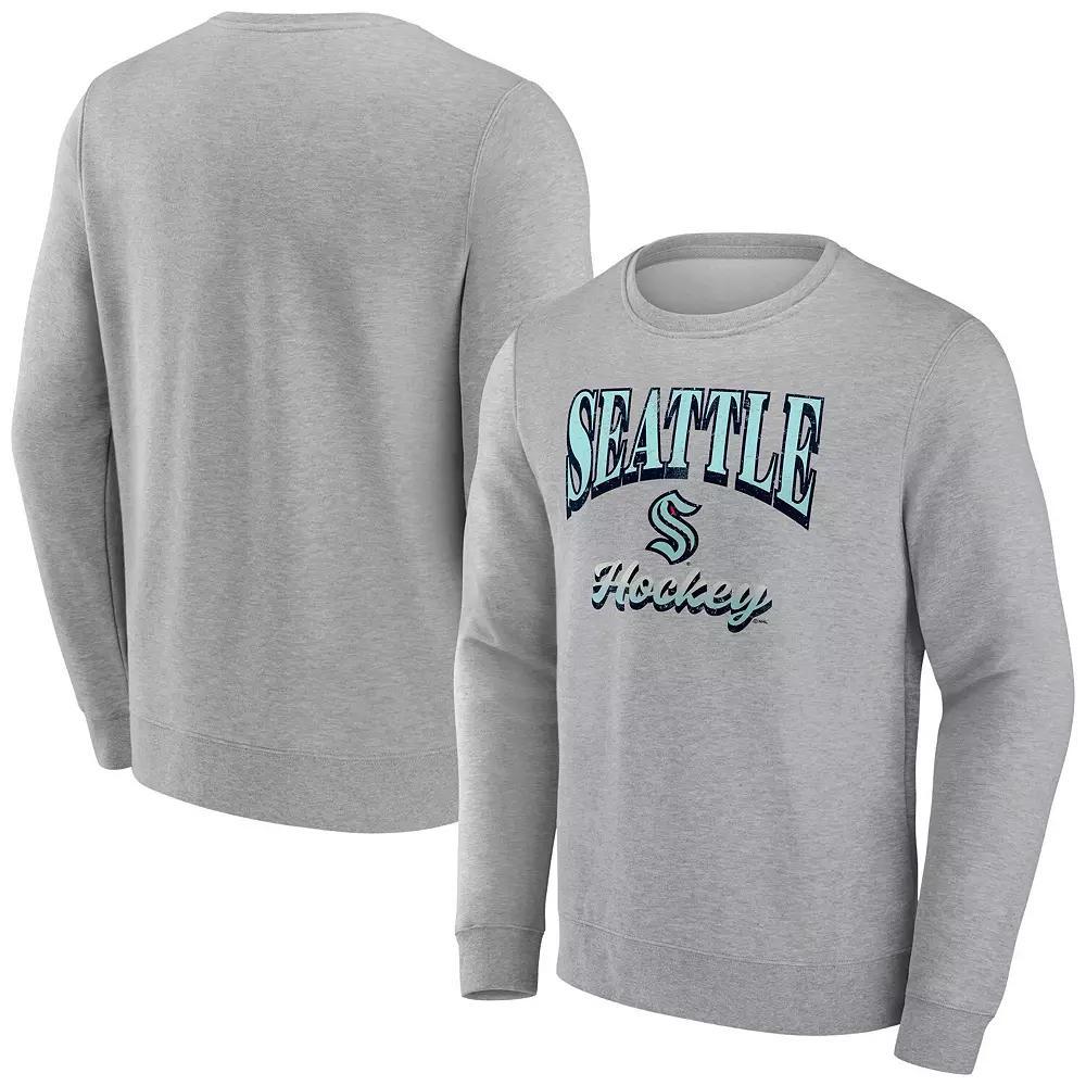 Men's Fanatics Branded Heather Gray Seattle Kraken Special Edition 2.0 Pullover Sweatshirt, Size: Medium, Krk Grey Product Image