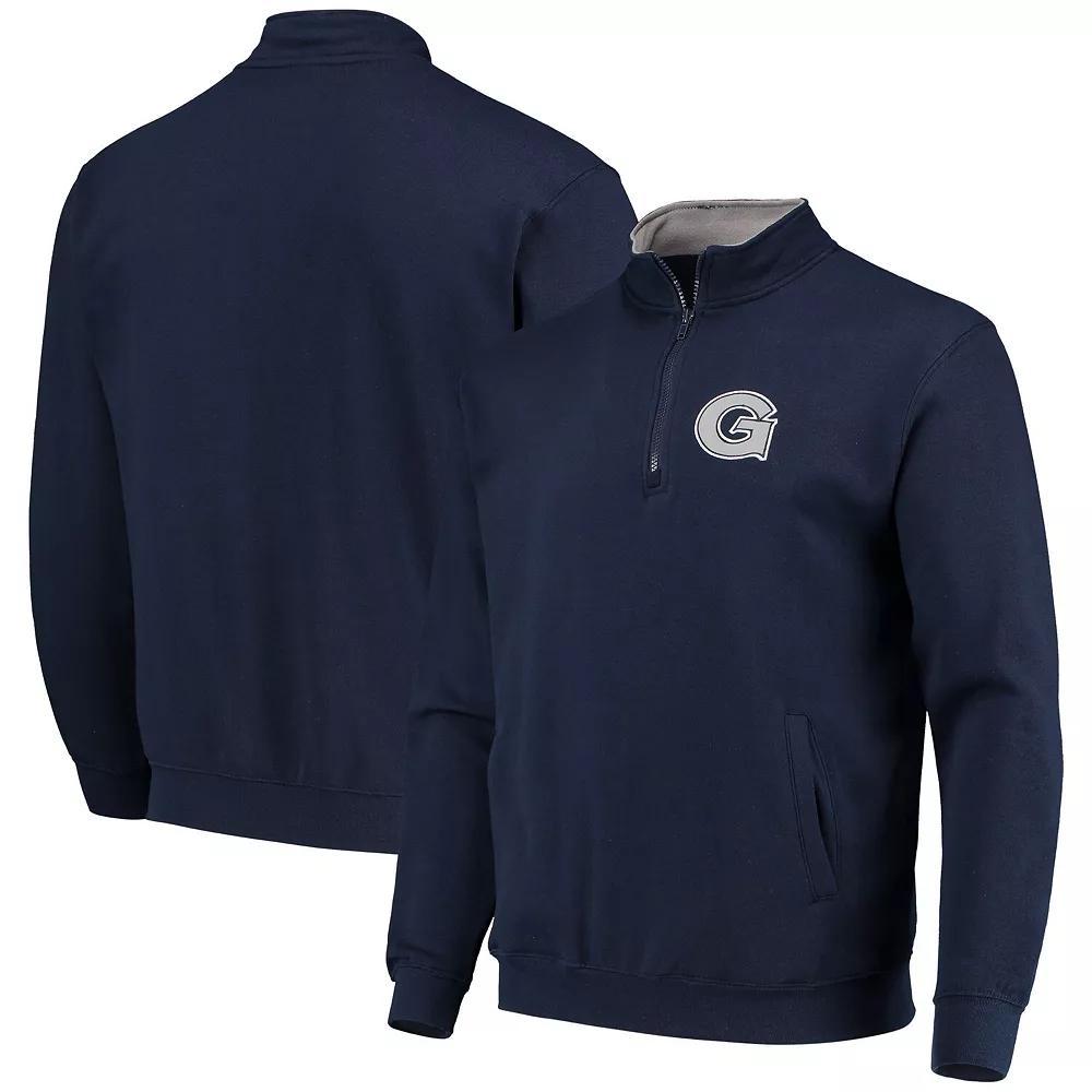Men's Colosseum Navy Georgetown Hoyas Tortugas Logo Quarter-Zip Jacket,  Product Image