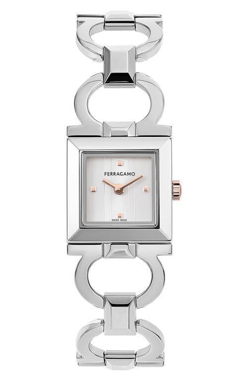 20mm Double Gancini Square Watch with Bracelet Strap Product Image