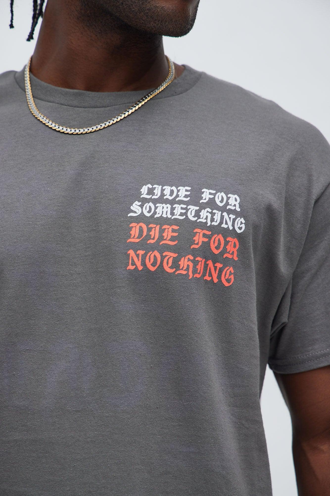 Live For Something Short Sleeve Tee - Charcoal Product Image