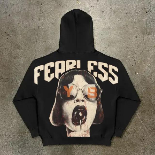 Sopula Vintage Fearless Graphics Pocket Hoodie Product Image