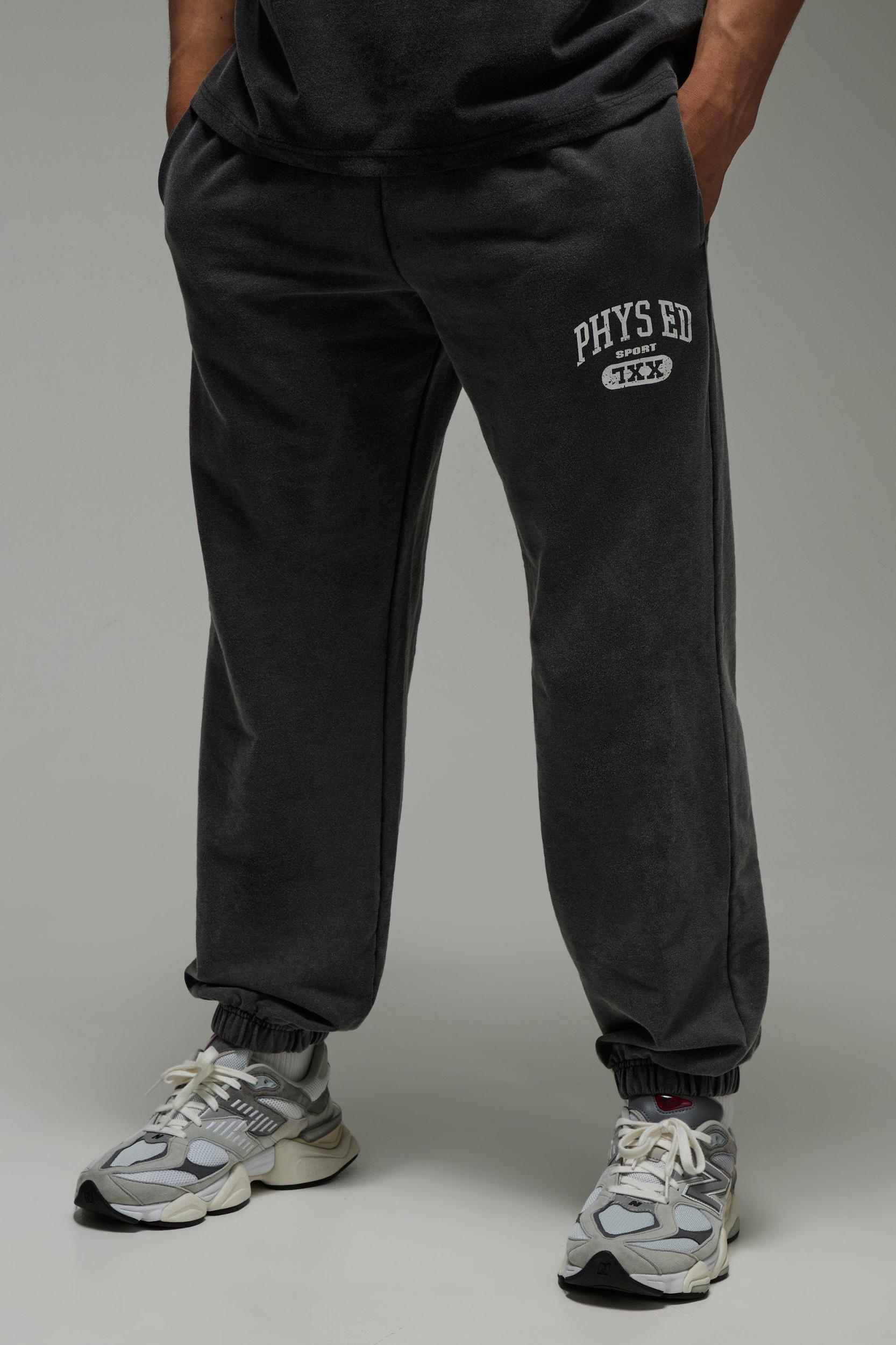 MAN Active Phys Ed Oversized Washed T-Shirt | boohooMAN USA Product Image