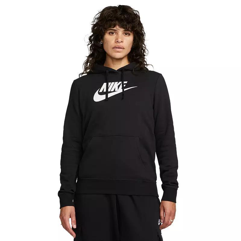 Women's Nike Sportswear Club Large Logo Fleece Hoodie, Size: XXL, Black Product Image