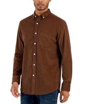 Club Room Mens Regular-Fit Stretch Corduroy Shirt, Created for Macys Product Image