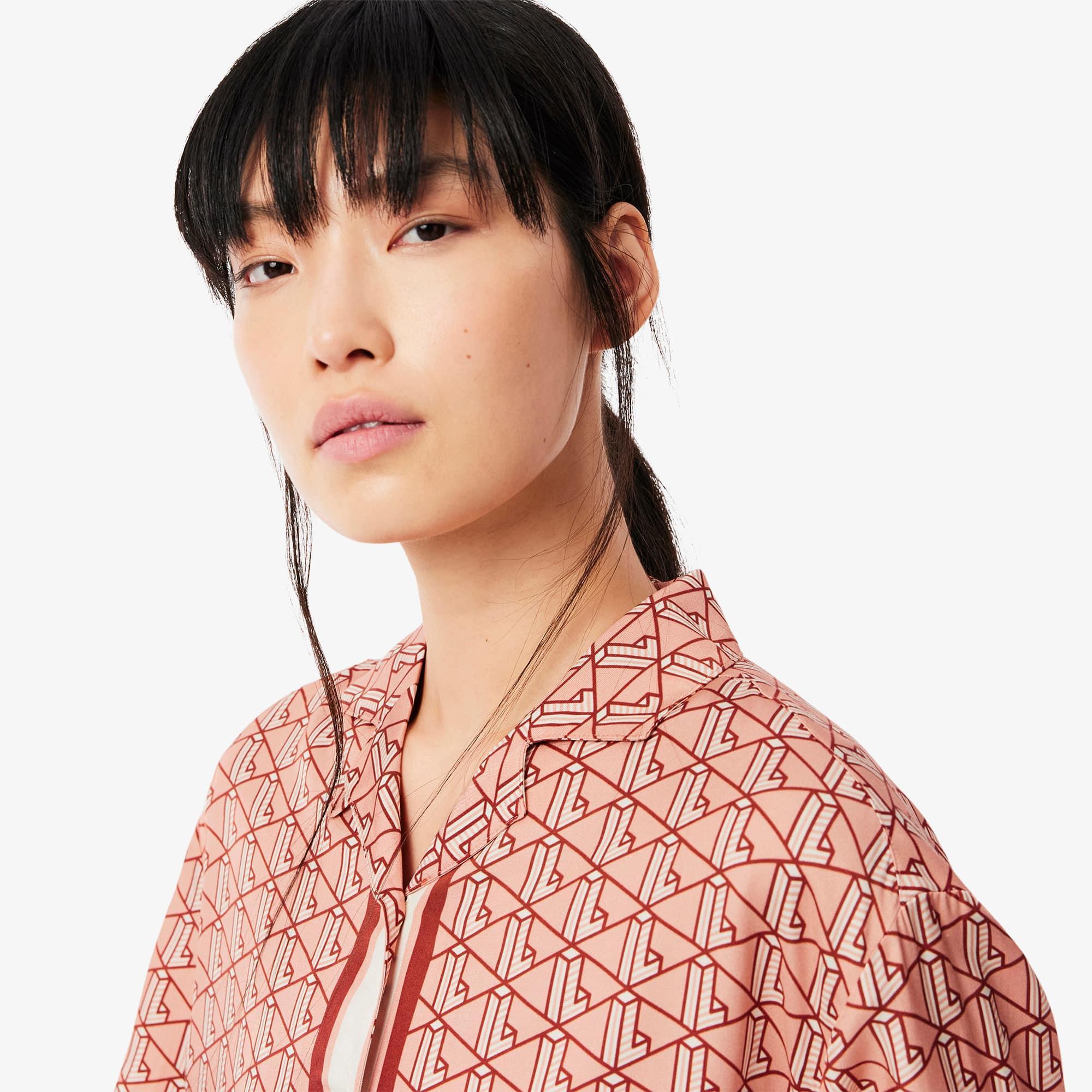 Oversized Monogram Print Shirt Product Image