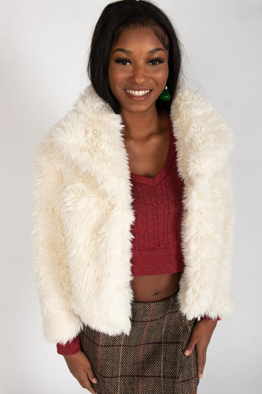 Shag Faux Fur Jacket Product Image