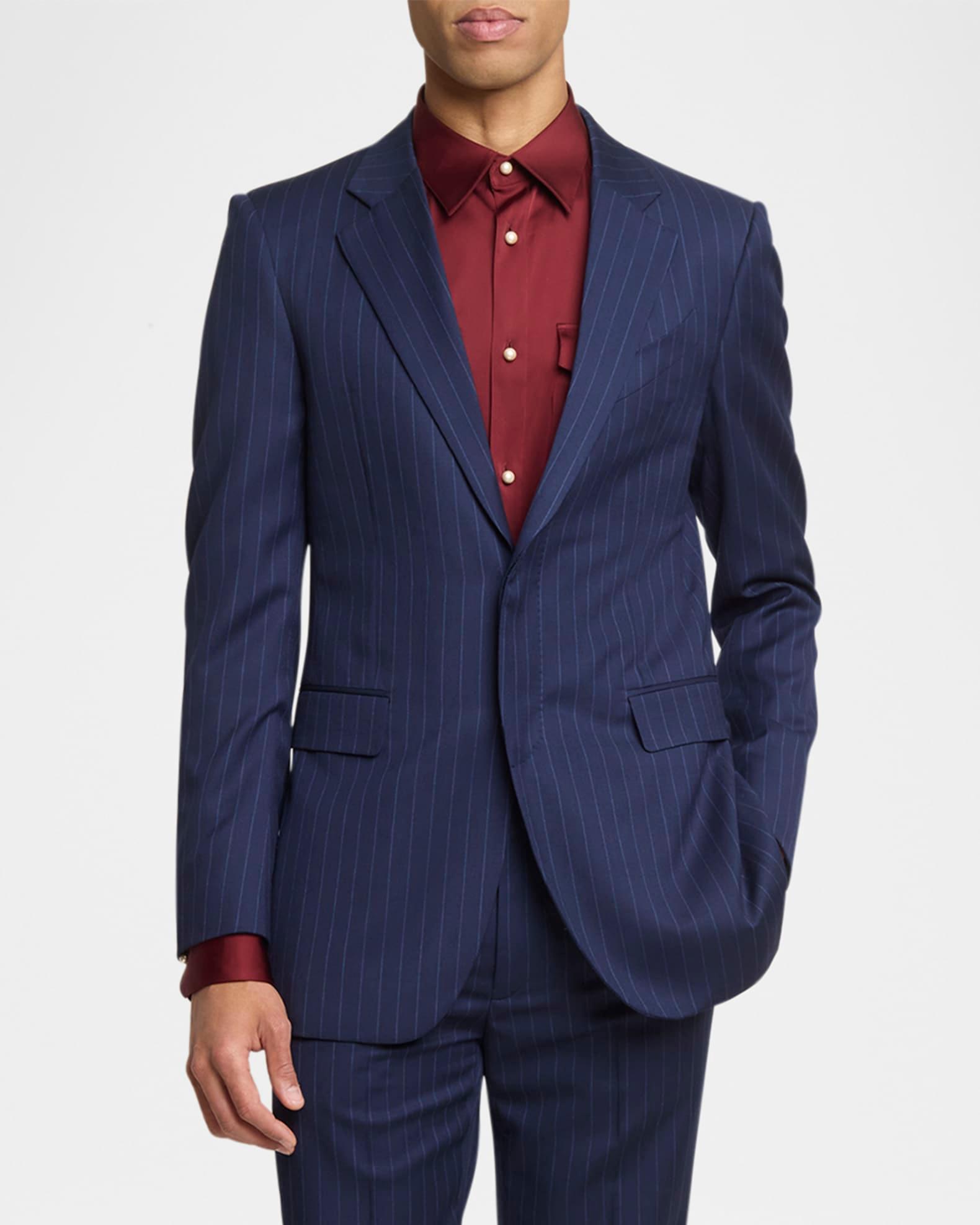 Men's Bold Stripe Wool Sport Coat Product Image