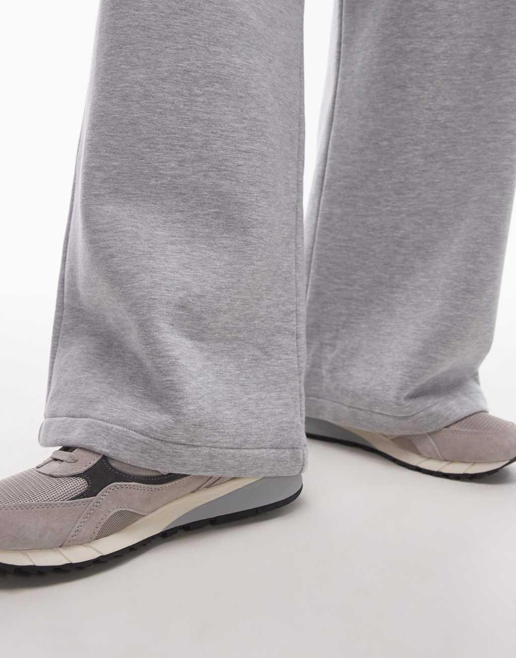 Topman baggy leg sweatpants in heather gray Product Image