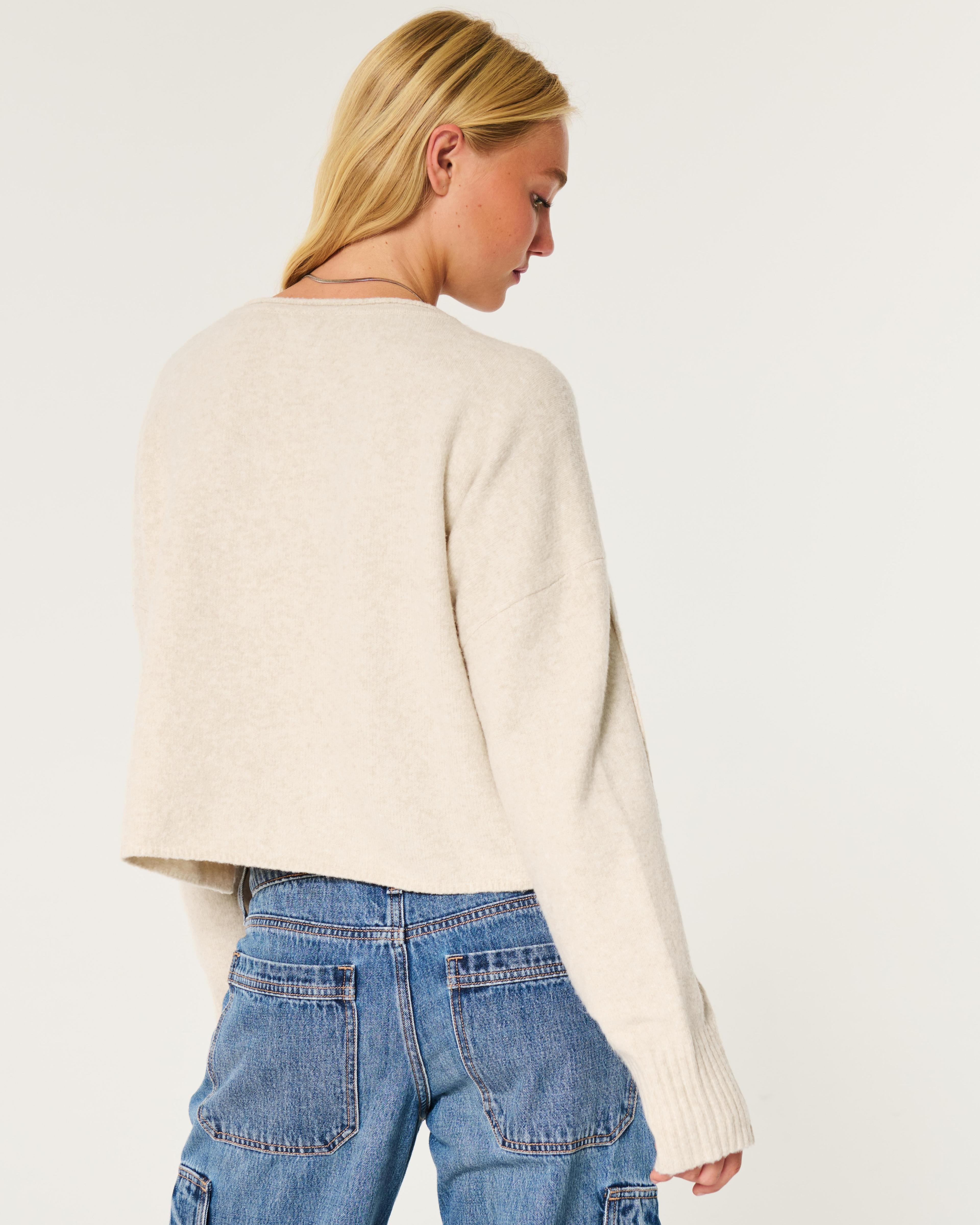 Hollister Comfy Cloud Boxy Notch-Neck Sweater Product Image