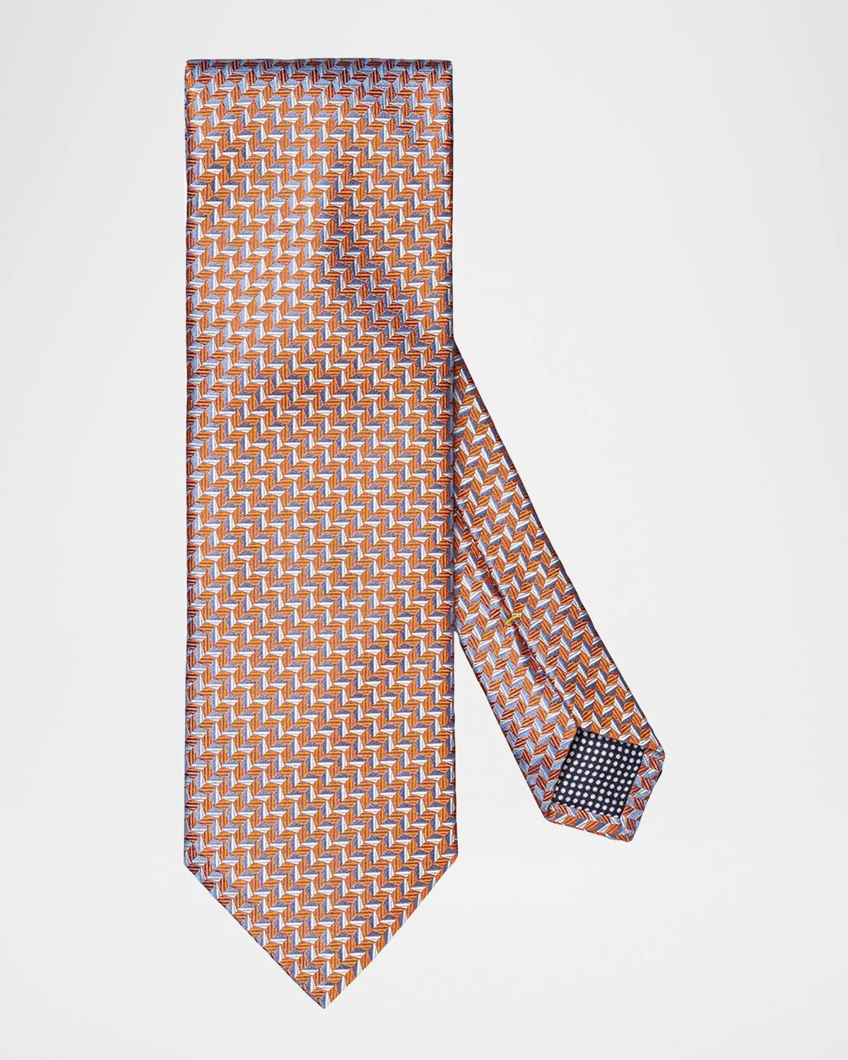 Men's Geometric Woven Silk Tie Product Image