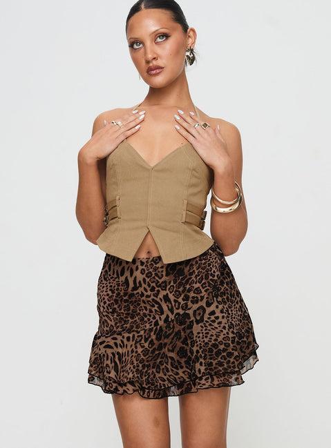 Luned Mini Skirt Leopard Product Image