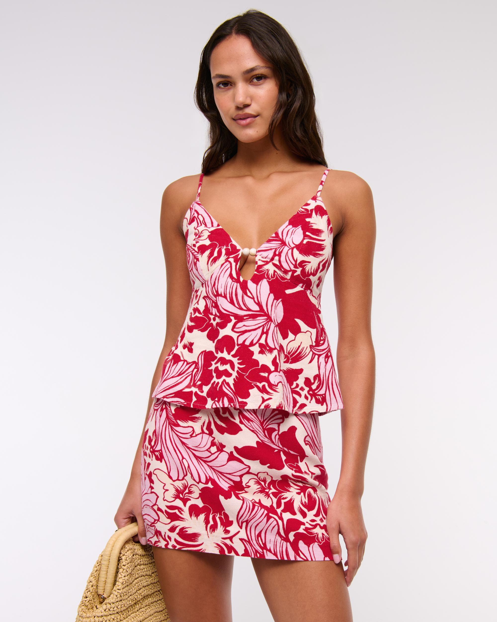 Linen-Blend Beaded Cami Product Image