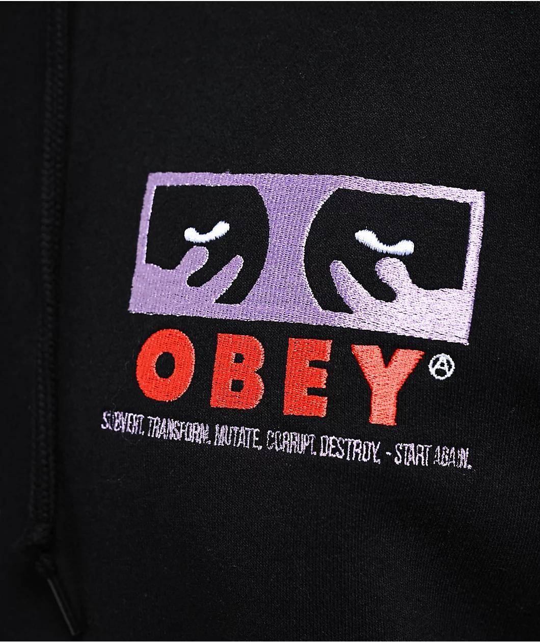 Obey Subvert Black Hoodie Product Image