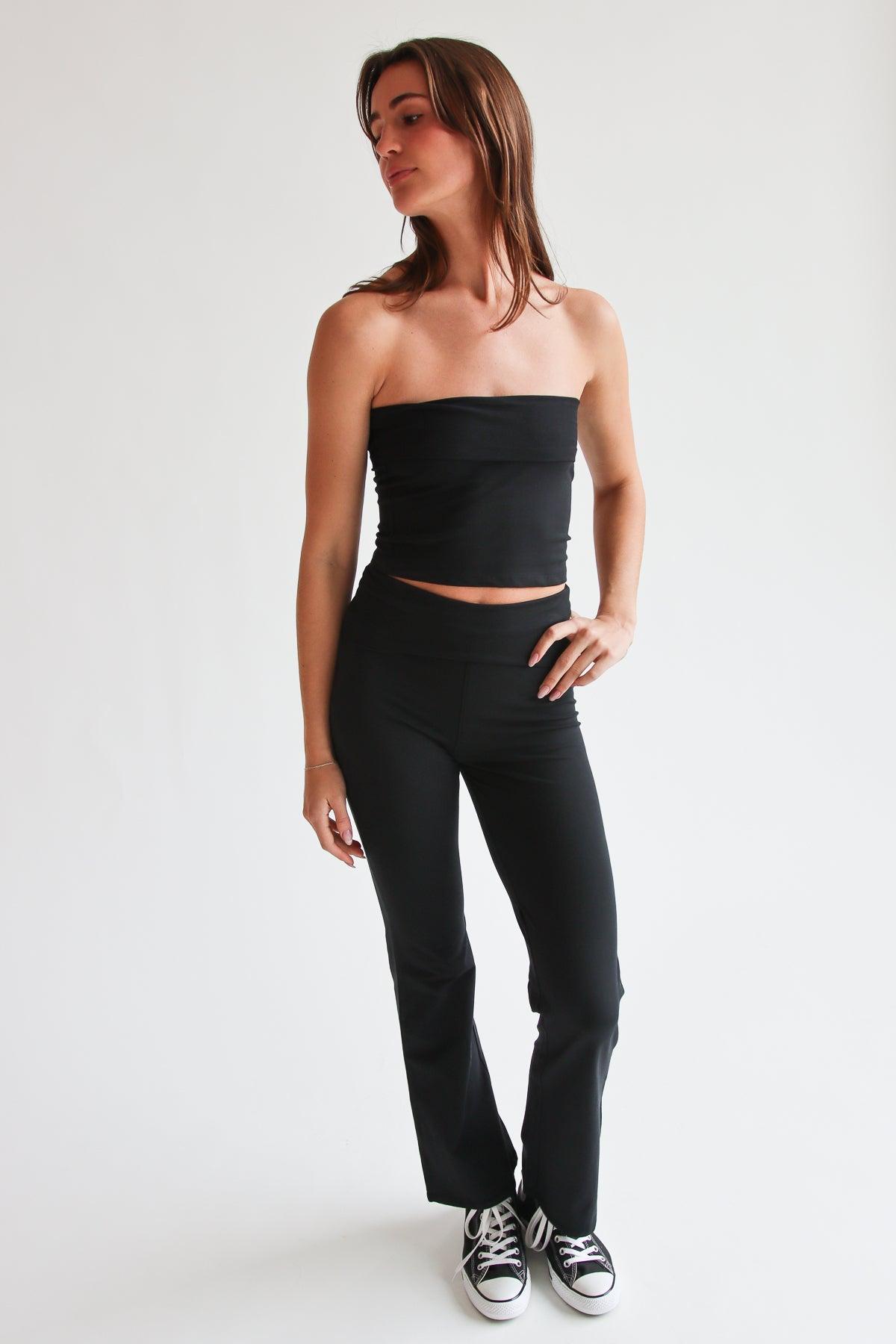 Foldover Flare Pants Product Image