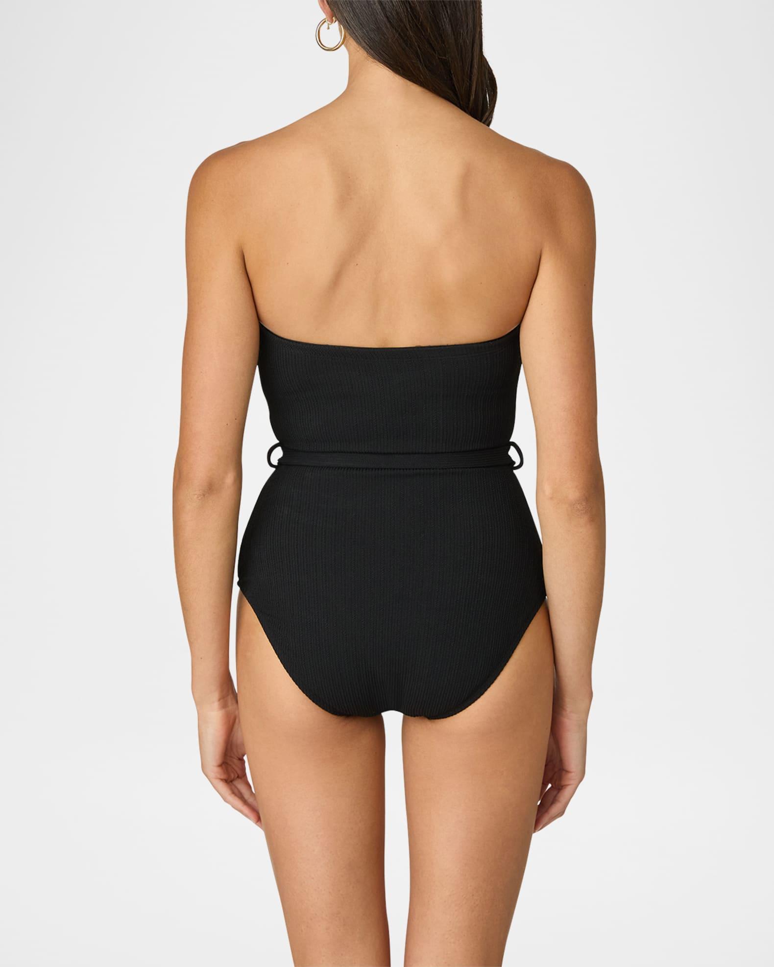Belted Strapless One-Piece Swimsuit Product Image