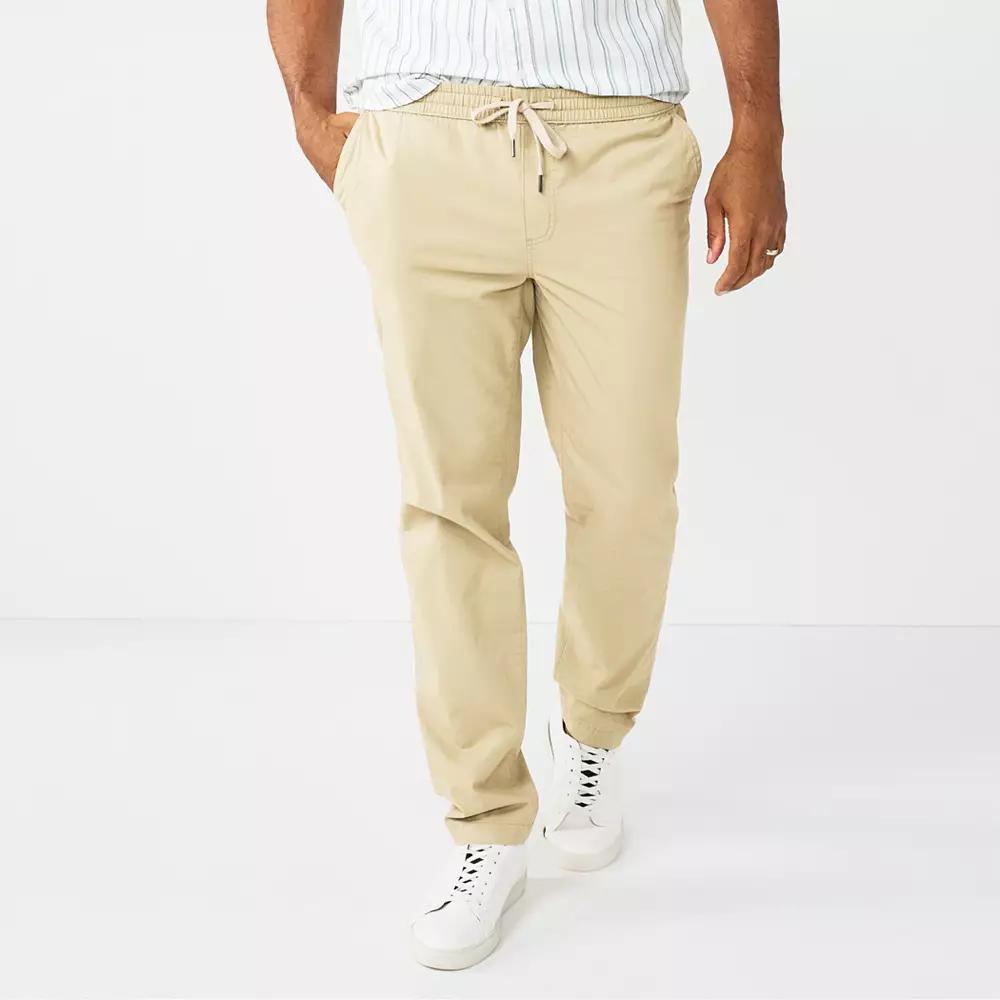 Men's Sonoma Goods For Life® Slim-Fit Pull-On Pants, Size: Large, Light Green Product Image