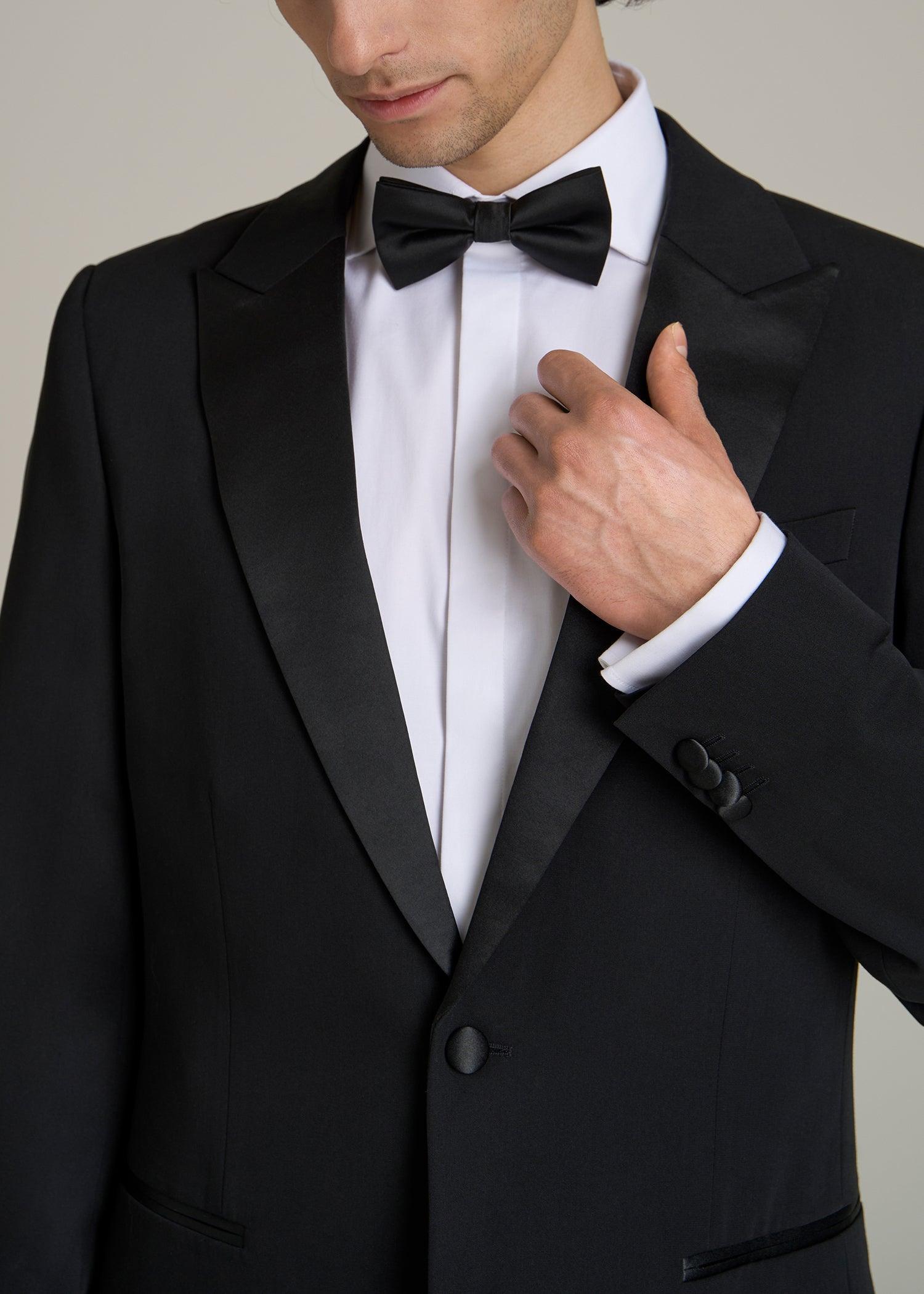 Tuxedo Jacket for Tall Men in Black Male Product Image