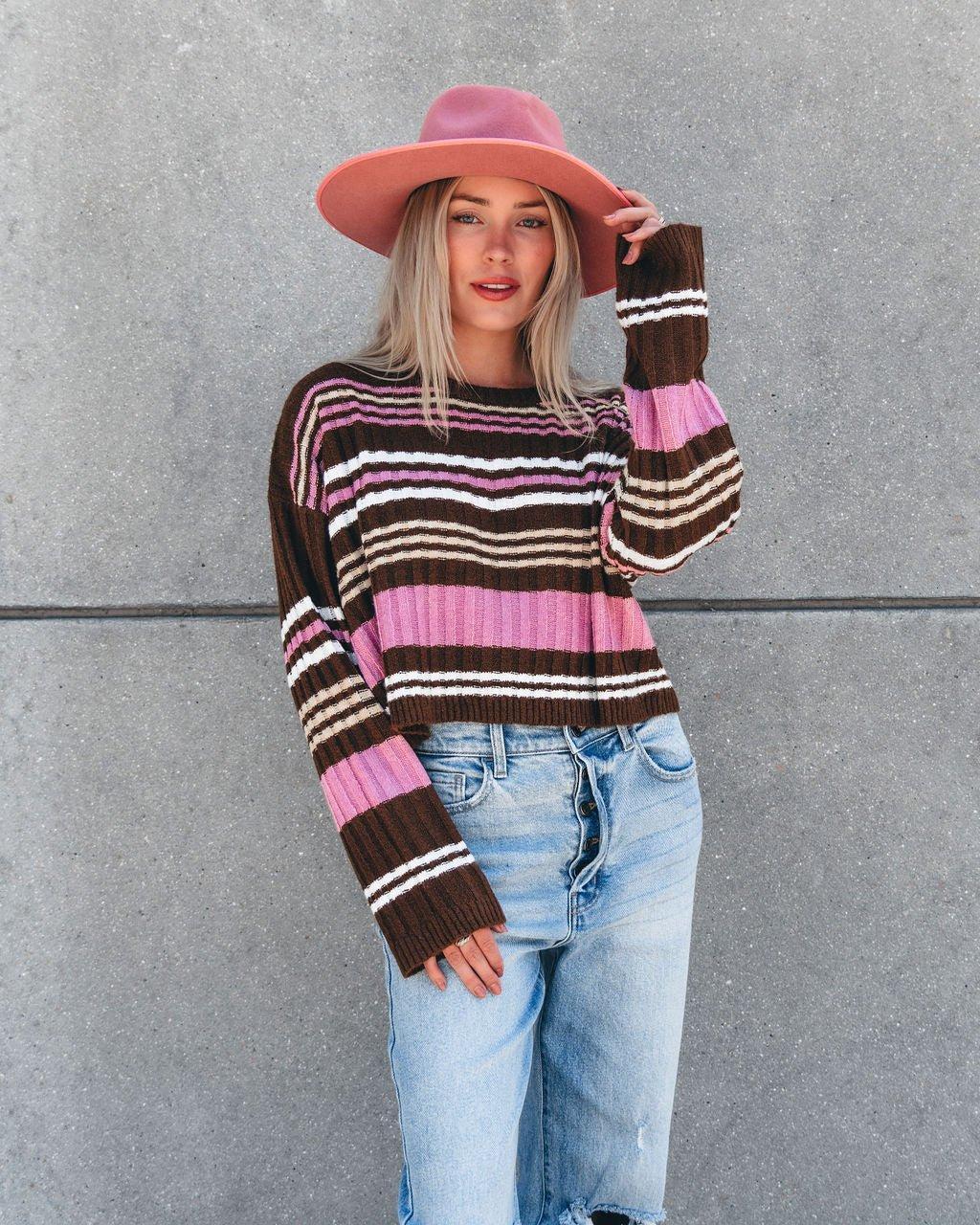 Daniella Multi Striped Sweater - FINAL SALE Product Image